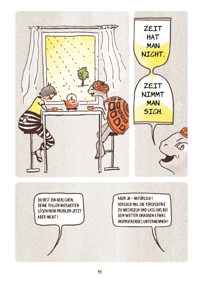 Comic beim Tee